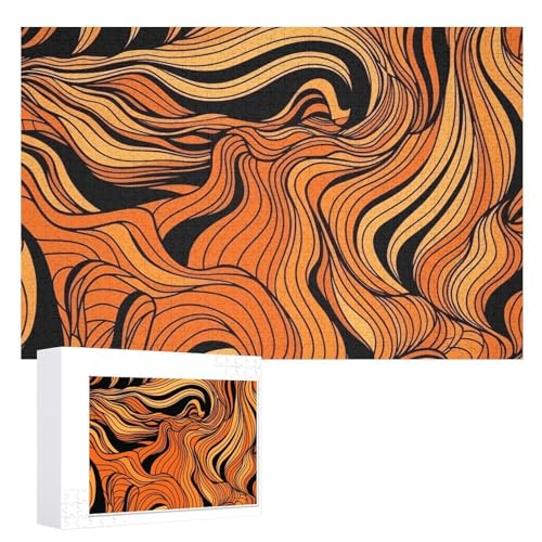 Puzzle, 1000 Stück, personalisierbar, für Erwachsene, mit orangefarbenem Tiger-Druck, personalisierte Fotopuzzle, klassisches Holzpuzzle für Hochzeit, Geburtstag, Tag Puzzle, 1000 Stück, personalisierbar, für Erwachsene, mit orangefarbenem Tiger-Druck, personalisierte Fotopuzzle, klassisches Holzpuzzle für Hochzeit, Geburtstag, Tag von DJUETRUI