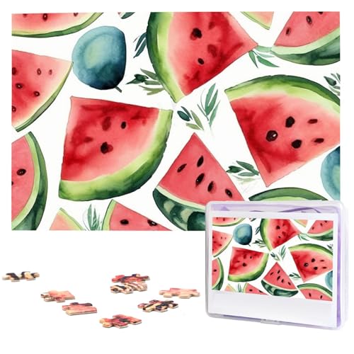 Puzzle, 1000 Teile, personalisiertes Puzzle für Erwachsene, Aquarell-Wassermelonen-Muster, Bilderpuzzle, individuelle Puzzles aus Fotos, Holzpuzzle, klassisches Puzzle für Familie, Hochzeit Puzzle, 1000 Teile, personalisiertes Puzzle für Erwachsene, Aquarell-Wassermelonen-Muster, Bilderpuzzle, individuelle Puzzles aus Fotos, Holzpuzzle, klassisches Puzzle für Familie, Hochzeit von DJUETRUI