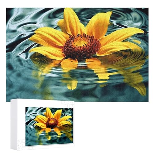 Puzzle, 1000 Teile, personalisiertes Puzzle für Erwachsene, Sonnenblume im Wasser, Bildpuzzle, individuelle Puzzles aus Fotos, Holzpuzzle, klassisches Puzzle für Familie, Hochzeit, Geburtstag Puzzle, 1000 Teile, personalisiertes Puzzle für Erwachsene, Sonnenblume im Wasser, Bildpuzzle, individuelle Puzzles aus Fotos, Holzpuzzle, klassisches Puzzle für Familie, Hochzeit, Geburtstag von DJUETRUI