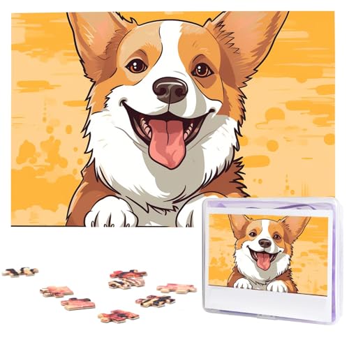 Puzzle, 1000 Teile, personalisiertes Puzzle für Erwachsene, niedlicher Corgi-Hund, Bilderpuzzle, benutzerdefinierte Puzzles aus Fotos, Holzpuzzle, klassisches Puzzle für Familie, Hochzeit, Geburtstag Puzzle, 1000 Teile, personalisiertes Puzzle für Erwachsene, niedlicher Corgi-Hund, Bilderpuzzle, benutzerdefinierte Puzzles aus Fotos, Holzpuzzle, klassisches Puzzle für Familie, Hochzeit, Geburtstag von DJUETRUI