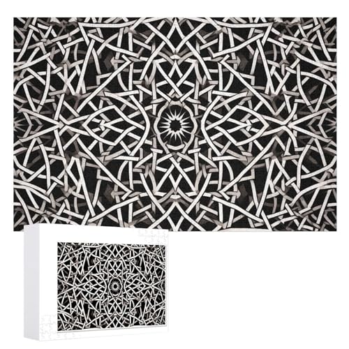 Puzzle 1000 Stück personalisierte Puzzles für Erwachsene, Bildpuzzle mit schwarzem und weißem Muster, personalisierte Fotopuzzle, klassisches Holzpuzzle für Puzzle 1000 Stück personalisierte Puzzles für Erwachsene, Bildpuzzle mit schwarzem und weißem Muster, personalisierte Fotopuzzle, klassisches Holzpuzzle für von DJUETRUI