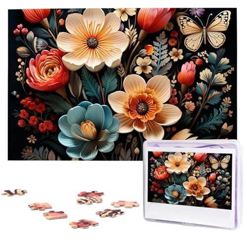 Puzzle 1000 Teile, personalisiertes Puzzle für Erwachsene, Blumenmuster, Bilderpuzzle, benutzerdefinierte Puzzles aus Fotos, Holzpuzzle, klassisches Puzzle für Familie, Hochzeit, Geburtstag Puzzle 1000 Teile, personalisiertes Puzzle für Erwachsene, Blumenmuster, Bilderpuzzle, benutzerdefinierte Puzzles aus Fotos, Holzpuzzle, klassisches Puzzle für Familie, Hochzeit, Geburtstag von DJUETRUI