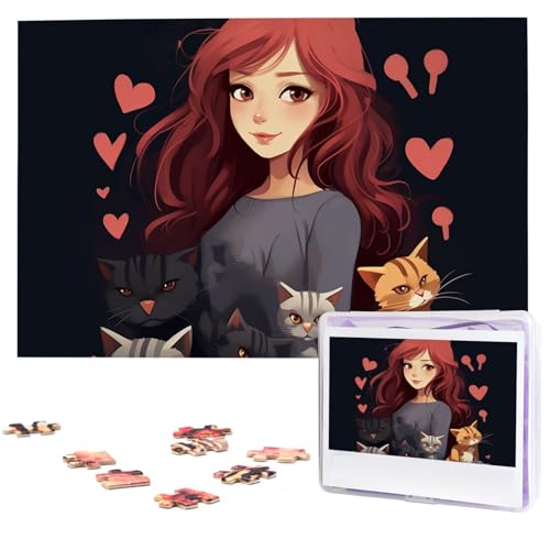 Puzzle 1000 Teile Personalisiertes Puzzle für Erwachsene Ein Mädchen, das Katzen liebt, Bilderpuzzle Benutzerdefinierte Puzzles aus Fotos Holzpuzzle Klassisches Puzzle für Familie Hochzeit Geburtstag Puzzle 1000 Teile Personalisiertes Puzzle für Erwachsene Ein Mädchen, das Katzen liebt, Bilderpuzzle Benutzerdefinierte Puzzles aus Fotos Holzpuzzle Klassisches Puzzle für Familie Hochzeit Geburtstag von DJUETRUI