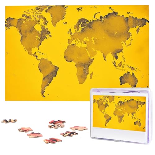 Puzzle 1000 Teile Personalisiertes Puzzle für Erwachsene Gelbe Weltkarte Bilderpuzzle Benutzerdefinierte Puzzles aus Fotos Holzpuzzle Klassisches Puzzle für Familie Hochzeit Geburtstag Geschenke Puzzle 1000 Teile Personalisiertes Puzzle für Erwachsene Gelbe Weltkarte Bilderpuzzle Benutzerdefinierte Puzzles aus Fotos Holzpuzzle Klassisches Puzzle für Familie Hochzeit Geburtstag Geschenke von DJUETRUI