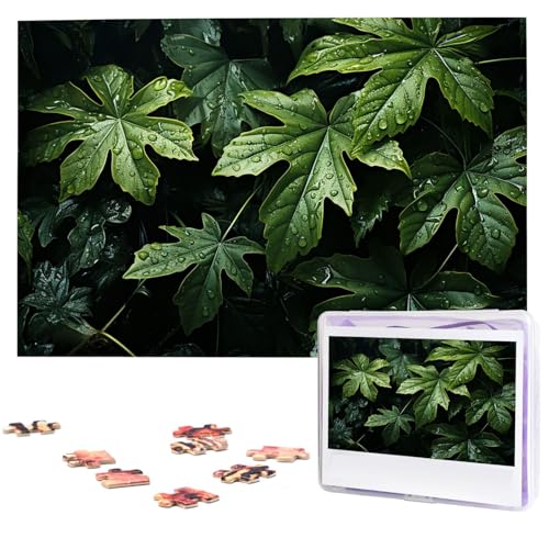 Puzzle 1000 Teile Personalisiertes Puzzle für Erwachsene Grüne Blätter Muster Bild Puzzle Benutzerdefinierte Puzzles aus Fotos Holzpuzzle Klassisches Puzzle für Familie Hochzeit Geburtstag Geschenke Puzzle 1000 Teile Personalisiertes Puzzle für Erwachsene Grüne Blätter Muster Bild Puzzle Benutzerdefinierte Puzzles aus Fotos Holzpuzzle Klassisches Puzzle für Familie Hochzeit Geburtstag Geschenke von DJUETRUI