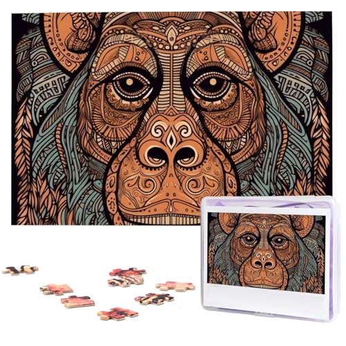 Puzzle 1000 Teile Personalisiertes Puzzle für Erwachsene Orang-Utan Tribal Muster Bilderpuzzle Benutzerdefinierte Puzzles aus Fotos Holzpuzzle Klassisches Puzzle für Familie Hochzeit Geburtstag Puzzle 1000 Teile Personalisiertes Puzzle für Erwachsene Orang-Utan Tribal Muster Bilderpuzzle Benutzerdefinierte Puzzles aus Fotos Holzpuzzle Klassisches Puzzle für Familie Hochzeit Geburtstag von DJUETRUI