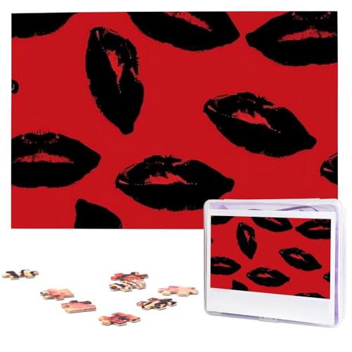 Puzzle 1000 Teile Personalisiertes Puzzle für Erwachsene Rote und Schwarze Lippen Bilderpuzzle Benutzerdefinierte Puzzles aus Fotos Holzpuzzle Klassisches Puzzle für Familie Hochzeit Puzzle 1000 Teile Personalisiertes Puzzle für Erwachsene Rote und Schwarze Lippen Bilderpuzzle Benutzerdefinierte Puzzles aus Fotos Holzpuzzle Klassisches Puzzle für Familie Hochzeit von DJUETRUI