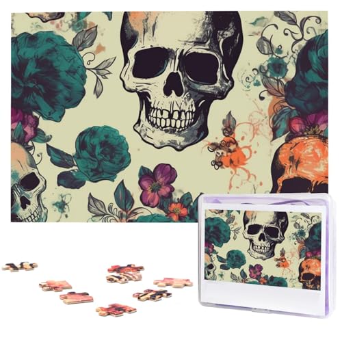 Puzzle 1000 Teile Personalisiertes Puzzle für Erwachsene Schädel Blume Bild Puzzle Benutzerdefinierte Puzzles aus Fotos Holzpuzzle Klassisches Puzzle für Familie Hochzeit Geburtstag Valentinstag Puzzle 1000 Teile Personalisiertes Puzzle für Erwachsene Schädel Blume Bild Puzzle Benutzerdefinierte Puzzles aus Fotos Holzpuzzle Klassisches Puzzle für Familie Hochzeit Geburtstag Valentinstag von DJUETRUI
