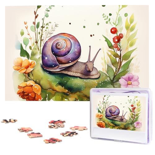 Puzzle 1000 Teile Personalisiertes Puzzle für Erwachsene Schöne Schnecke Bilderpuzzle Benutzerdefinierte Puzzles aus Fotos Holzpuzzle Klassisches Puzzle für Familie Hochzeit Geburtstag Geschenke von DJUETRUI