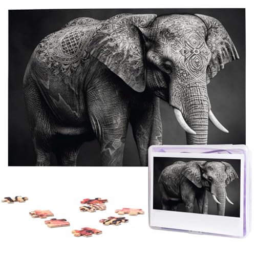 Puzzle 1000 Teile Personalisiertes Puzzle für Erwachsene Schwarz-Weiß-Elefantenbild Bilderpuzzle Benutzerdefinierte Puzzles aus Fotos Holzpuzzle Klassisches Puzzle für Familie Hochzeit Geburtstag Puzzle 1000 Teile Personalisiertes Puzzle für Erwachsene Schwarz-Weiß-Elefantenbild Bilderpuzzle Benutzerdefinierte Puzzles aus Fotos Holzpuzzle Klassisches Puzzle für Familie Hochzeit Geburtstag von DJUETRUI
