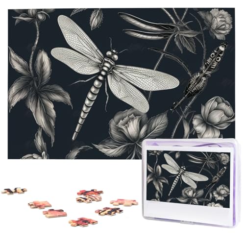 Puzzle 1000 Teile Personalisiertes Puzzle für Erwachsene Schwarze Blumen und Libelle Bilderpuzzle Benutzerdefinierte Puzzles aus Fotos Holzpuzzle Klassisches Puzzle für Familie Hochzeit Puzzle 1000 Teile Personalisiertes Puzzle für Erwachsene Schwarze Blumen und Libelle Bilderpuzzle Benutzerdefinierte Puzzles aus Fotos Holzpuzzle Klassisches Puzzle für Familie Hochzeit von DJUETRUI