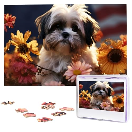 Puzzle 1000 Teile Personalisiertes Puzzle für Erwachsene Shih Tzu Hund und Blumen Bilderpuzzle Benutzerdefinierte Puzzles aus Fotos Holzpuzzle Klassisches Puzzle für Familie Hochzeit Geburtstag Puzzle 1000 Teile Personalisiertes Puzzle für Erwachsene Shih Tzu Hund und Blumen Bilderpuzzle Benutzerdefinierte Puzzles aus Fotos Holzpuzzle Klassisches Puzzle für Familie Hochzeit Geburtstag von DJUETRUI