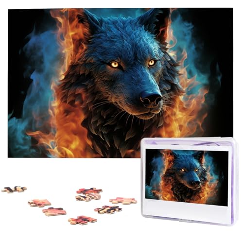 Puzzle 1000 Teile Personalisiertes Puzzle für Erwachsene Wolfskopf in blauen Flammen Bilderpuzzle Benutzerdefinierte Puzzles aus Fotos Holzpuzzle Klassisches Puzzle für Familie Hochzeit Puzzle 1000 Teile Personalisiertes Puzzle für Erwachsene Wolfskopf in blauen Flammen Bilderpuzzle Benutzerdefinierte Puzzles aus Fotos Holzpuzzle Klassisches Puzzle für Familie Hochzeit von DJUETRUI