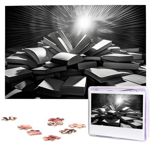 Puzzle 1000 Teile für Erwachsene, gestapelte Bücher, personalisierte Fotopuzzle, Holzpuzzle, klassisches Puzzle für Hochzeit, Geburtstag, Valentinstagsgeschenke Puzzle 1000 Teile für Erwachsene, gestapelte Bücher, personalisierte Fotopuzzle, Holzpuzzle, klassisches Puzzle für Hochzeit, Geburtstag, Valentinstagsgeschenke von DJUETRUI