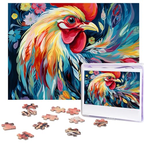 Puzzle 500 Teile, personalisiertes Puzzle für Erwachsene, Kunst, buntes Huhn-Bild, Puzzle, individuelle Puzzles aus Fotos, Holzpuzzle, klassisches Puzzle für Familie, Hochzeit, Geburtstag Puzzle 500 Teile, personalisiertes Puzzle für Erwachsene, Kunst, buntes Huhn-Bild, Puzzle, individuelle Puzzles aus Fotos, Holzpuzzle, klassisches Puzzle für Familie, Hochzeit, Geburtstag von DJUETRUI