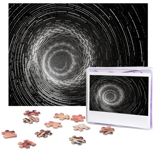 Puzzle 500 Teile Personalisiertes Puzzle für Erwachsene Spiral Vortex Bild Puzzle Benutzerdefinierte Puzzles aus Fotos Holzpuzzle Klassisches Puzzle für Familie Hochzeit Geburtstag Valentinstag von DJUETRUI