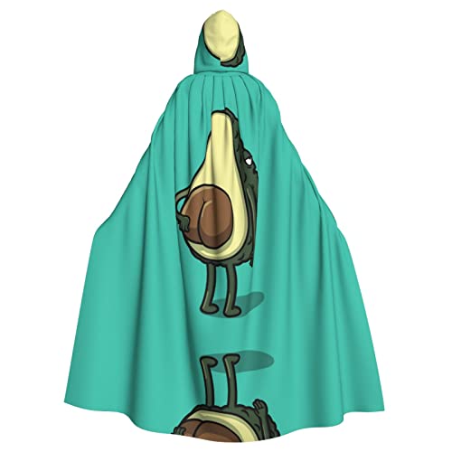 Avocado-Umhang, Halloween-Kostüm, für Damen und Herren, Cosplay, langer Umhang, Verkleidung für Rollenspiele (147 cm) von DJnni