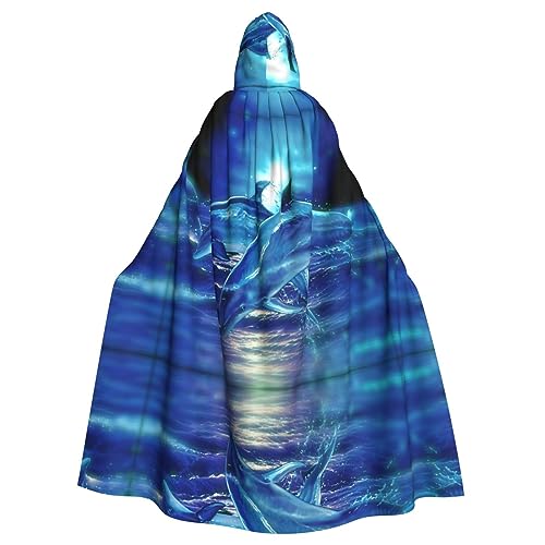 Blue Ocean Halloween-Kostüm, für Damen und Herren, Cosplay, langer Umhang, Verkleidung für Rollenspiele (147 cm) von DJnni