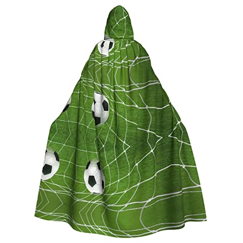 Fußball-Halloween-Kostüm, für Damen und Herren, Cosplay, langer Umhang, Verkleidung für Rollenspiele (147 cm) von DJnni