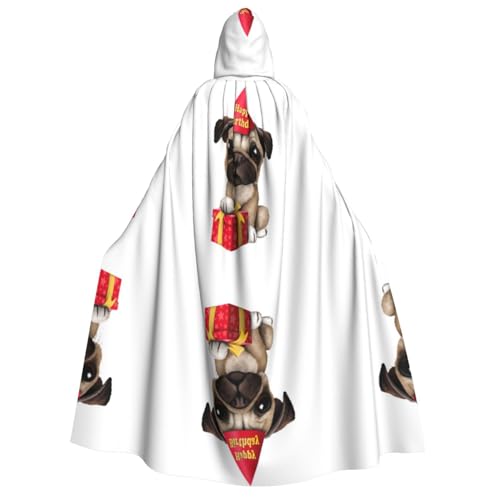 Kapuzenumhang für Hunde und Erwachsene, Halloween-Kostüme, Cosplay, langer Umhang, Verkleidung für Rollenspiele (150 cm) von DJnni
