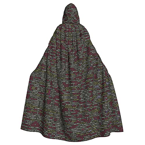 Programmierer-Programmiercode, Halloween-Kostüme, Damen, Herren, Cosplay, langer Umhang, Verkleidung für Rollenspiele (147 cm) von DJnni