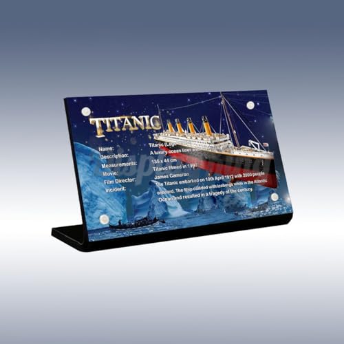 Acryl-Ausstellungstafel für Titanic 10294 (Model Set ist Nicht im Lieferumfang enthalten) von DK DISPLAYKING