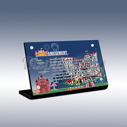Acrylschild für LEGO Achterbahn 10261 (Lego Set ist nicht im Lieferumfang enthalten) von DK DISPLAYKING