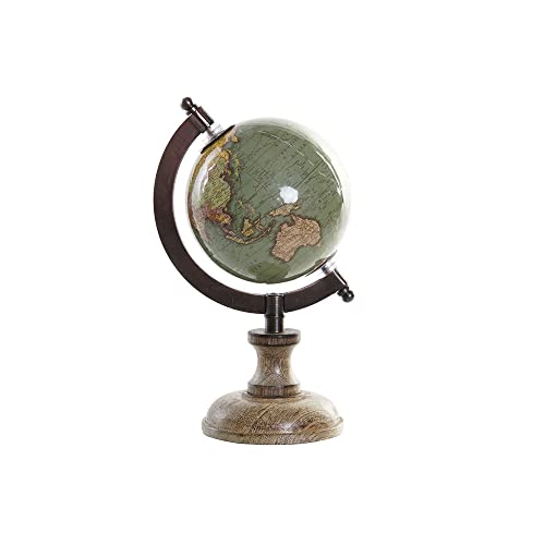 DKD Home Decor Ballon Terraqueo Blau PVC Griff Holz (13 x 11 x 21 cm) (Referenz: S3018763) von DKD Home Decor