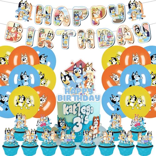 DKDDSSS 32 Stück Party Deko Geburtstag, Geburtstagsdeko, Geburtstag Party Deko, Happy Birthday Deko mit Banner Ballon für Geburtstag Mädchen Deko, Geburtstagsdeko Mädchen von DKDDSSS