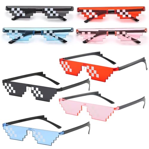 DKDDSSS 8 Paare Thug Life Sonnenbrille, Pixel Sonnenbrille, Unisex Mosaik Brille, Coole Lustige Mehrfarbige Partybrille, für Partyurlaub Dekoration Brille DKDDSSS 8 Paare Thug Life Sonnenbrille, Pixel Sonnenbrille, Unisex Mosaik Brille, Coole Lustige Mehrfarbige Partybrille, für Partyurlaub Dekoration Brille von DKDDSSS