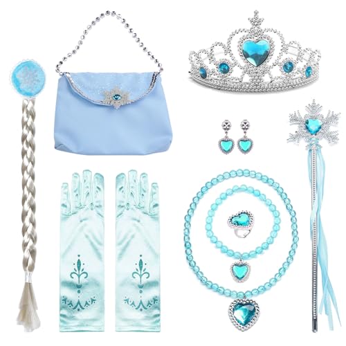 DKDDSSS 9 Stück Prinzessin Kostüme Zubehör, Mädchen Dress up Zubehör, Karneval Kostüm Kinder, Faschingskostüme Kinder Prinzessin, für Cosplay Karneval Halloween Party Verkleiden DKDDSSS 9 Stück Prinzessin Kostüme Zubehör, Mädchen Dress up Zubehör, Karneval Kostüm Kinder, Faschingskostüme Kinder Prinzessin, für Cosplay Karneval Halloween Party Verkleiden von DKDDSSS