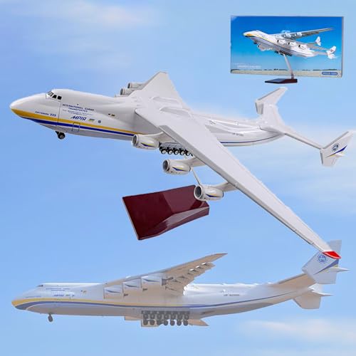 DKHOUN 16,5 Zoll 1: 200 Maßstab Modell Jet Modelle Flugzeug ANTONOV AN-225 Flugzeug Modell Diecast Transport Flugzeug Modell für Sammlung oder Geschenk Ornament von DKHOUN