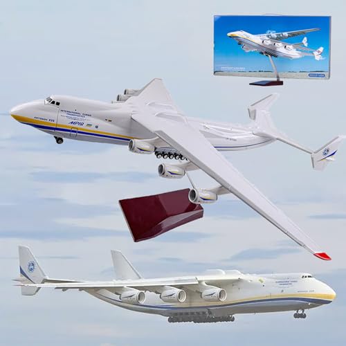 DKHOUN 16,5 Zoll 1: 200 Maßstab Modell Jet Modelle Flugzeug ANTONOV AN-225 Flugzeug Modell Diecast Transport Flugzeug Modell für Sammlung oder Geschenk Ornament von DKHOUN