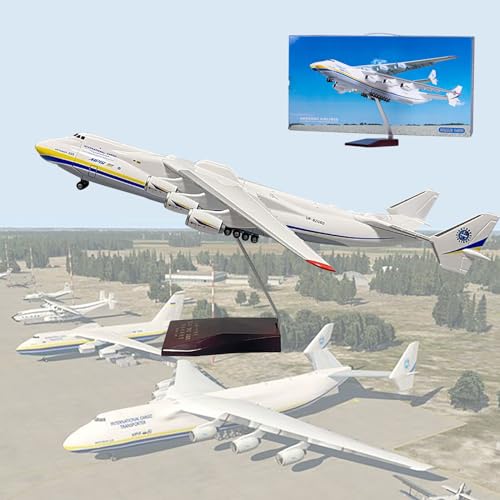 DKHOUN 16,5 Zoll 1: 200 Maßstab Modell Jet Modelle Flugzeug ANTONOV AN-225 Flugzeug Modell Diecast Transport Flugzeug Modell für Sammlung oder Geschenk Ornament von DKHOUN