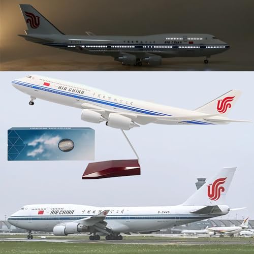 DKHOUN 18.1" 1: 150 Skala Modell Jet Modelle Flugzeug China B747 Flugzeug Modell Diecast Collectibles Harz Flugzeug Modell für Sammlung oder Geschenk,Upgraded von DKHOUN