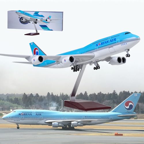 DKHOUN Flugzeugmodell, 18,5 Zoll, Maßstab 1:150, Modellflugzeug, Jet-Modelle, Flugzeug Korea B747-8, Flugzeugmodell, Druckguss-Sammlerstücke, Kunstharz-Flugzeugmodell for Sammlung oder Geschenk von DKHOUN