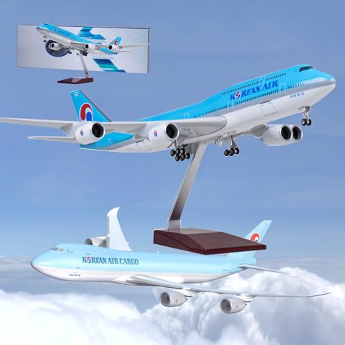 DKHOUN Flugzeugmodell, 18,5 Zoll, Maßstab 1:150, Modellflugzeug, Jet-Modelle, Flugzeug Korea B747-8, Flugzeugmodell, Druckguss-Sammlerstücke, Kunstharz-Flugzeugmodell for Sammlung oder Geschenk von DKHOUN