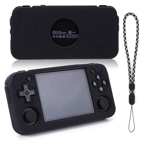 DKIIL NOIYB Silikon Schutzhülle kompatibel für ANBERNIC RG35XX H, 360° All-Inclusive Anti-Fall und stoßfeste Schutzhülle mit Lanyard, vollständiger Schutz für Handheld-Spielekonsolen (A1-Schwarz) DKIIL NOIYB Silikon Schutzhülle kompatibel für ANBERNIC RG35XX H, 360° All-Inclusive Anti-Fall und stoßfeste Schutzhülle mit Lanyard, vollständiger Schutz für Handheld-Spielekonsolen (A1-Schwarz) von DKIIL NOIYB