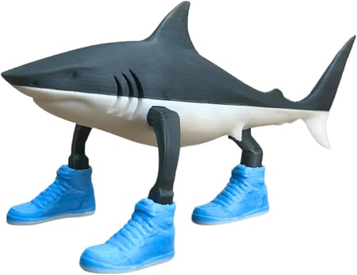 DKIIL NOIYB Tung Tung Tung Tung Sahur, 3D Printed Tralalero Tralala Figure, Italian Brainrot zum Sammeln und Dekorieren, Geschenk für Kinder und Erwachsene (A) von DKIIL NOIYB