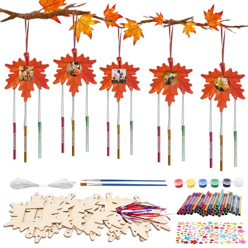 DKINY 10 Stück Ahornblatt Bilderrahmen Bastelset für Kinder Ahornblätter Windspiel aus Holz zum Basteln und Bemalen DIY Herbstblätter Holzfotorahmen Kreativeset Geschenk für Junge Mädchen Herbst DKINY 10 Stück Ahornblatt Bilderrahmen Bastelset für Kinder Ahornblätter Windspiel aus Holz zum Basteln und Bemalen DIY Herbstblätter Holzfotorahmen Kreativeset Geschenk für Junge Mädchen Herbst von DKINY