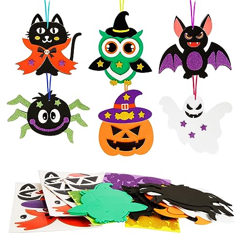 DKINY 12 Halloween Bastelsets Kinder DIY Fledermaus Kürbis Spinne Katzen Eule Geist Mix&Match Kreativsets und Bastelbedarf zum Basteln Kreative Kunsthandwerk mit Moosgummi Anhänger für Jungen Mädchen DKINY 12 Halloween Bastelsets Kinder DIY Fledermaus Kürbis Spinne Katzen Eule Geist Mix&Match Kreativsets und Bastelbedarf zum Basteln Kreative Kunsthandwerk mit Moosgummi Anhänger für Jungen Mädchen von DKINY