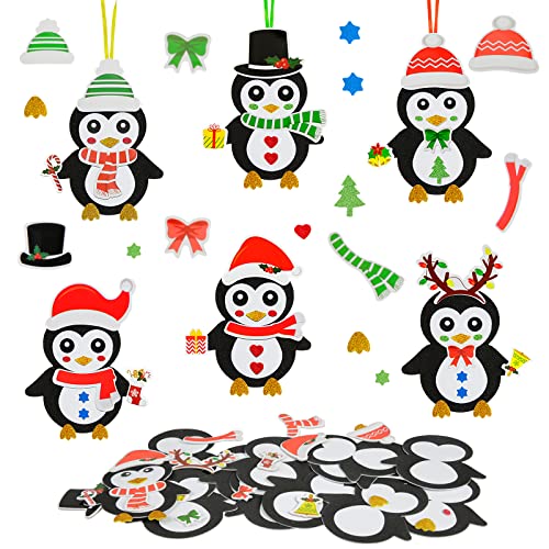 DKINY 12 Pinguin Bastelset für Kinder Pinguin Mix&Match winterbasteln Anhänger Kunsthandwerk zum Basteln und Dekorieren Kreativsets Bastelhandwerk für Weihnachtsbaum Winter DKINY 12 Pinguin Bastelset für Kinder Pinguin Mix&Match winterbasteln Anhänger Kunsthandwerk zum Basteln und Dekorieren Kreativsets Bastelhandwerk für Weihnachtsbaum Winter von DKINY