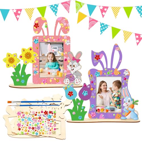 DKINY 4 Stück Osterhasen Holzfotorahmen für Kinder DIY Ostern Bilderrahmen aus Holz Ostern Hasen Fotorahmen zum Basteln und Bemalen Kaninchen Holzbastelset und Fotos ankleben Geschenk für Kinder DKINY 4 Stück Osterhasen Holzfotorahmen für Kinder DIY Ostern Bilderrahmen aus Holz Ostern Hasen Fotorahmen zum Basteln und Bemalen Kaninchen Holzbastelset und Fotos ankleben Geschenk für Kinder von DKINY