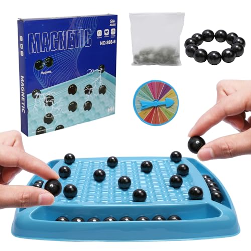 DKINY Magnetisches Schachspiel, Magnetspiel Schachbrett mit Steine, Tragbares Schachbrett Magnetic Spiel, Reisen Schach Magnetisch, Puzzle Checkers Magnet Spiel Für Familientreffen Party (Neuest) von DKINY