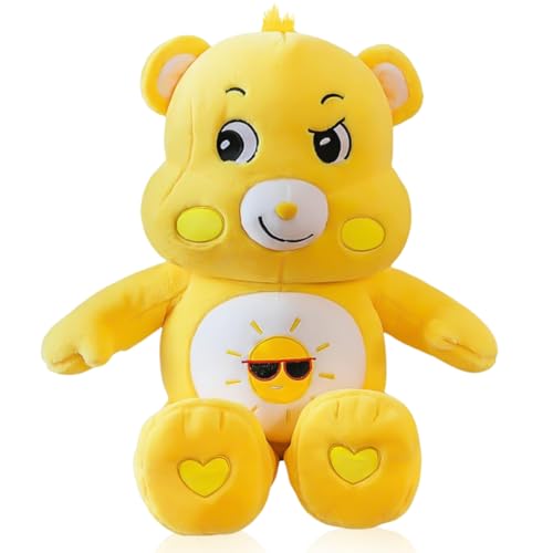DKLQXCE Linderung Puppe, Bär Plüsch, Soft Plüschtier Anime Weich Nettes Kuscheltier Ausgestopftes Charaktere Sammlerstück Themed Geburtstag Party Supplies für Kinderzimmer Deko(Gelb) von DKLQXCE