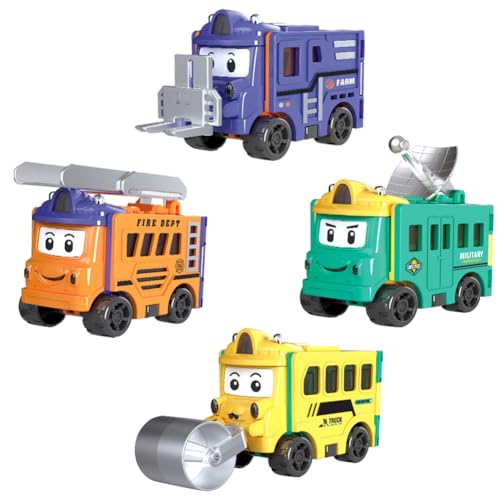 DKLQXCE Baustellenfahrzeuge, 4 Pcs Baufahrzeug Spielzeug, Konstruktionsfahrzeuge Baufahrzeuge 4 in Einem Set für Kinder, Convertible Action Spielzeug, Junge Mädchen Baustellenfahrzeuge Kinder DKLQXCE Baustellenfahrzeuge, 4 Pcs Baufahrzeug Spielzeug, Konstruktionsfahrzeuge Baufahrzeuge 4 in Einem Set für Kinder, Convertible Action Spielzeug, Junge Mädchen Baustellenfahrzeuge Kinder von DKLQXCE