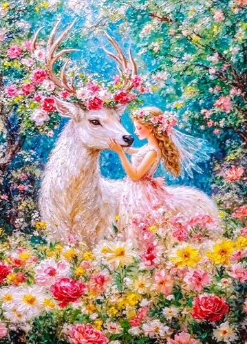 Deer Girl Jigsaw Puzzle 1000 Teile Erwachsene White Deer Graceful Girl Puzzle Erwachsene 1000 Teile Puzzles Deer Girl Jigsaw Puzzle 1000 Teile Erwachsene White Deer Graceful Girl Puzzle Erwachsene 1000 Teile Puzzles von DKijoys