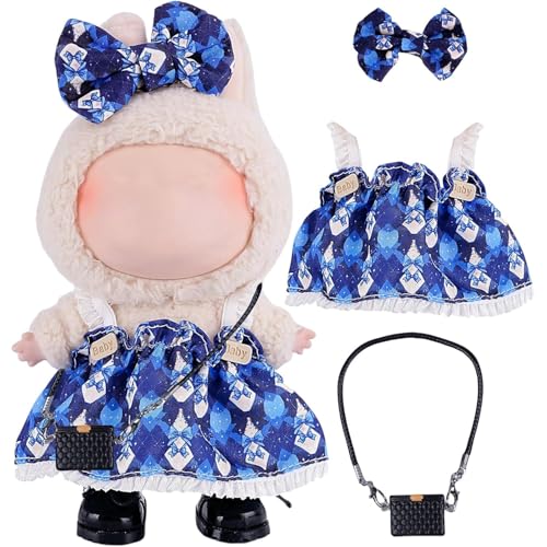 for Labubu Doll Clothes Set 3pcs for 15cm/17cm Dolls - Stylish Outfits & Accessories (No Doll) Included, Birthday Gift for Girls, Boys, Collectors (Style 1) von DLAYLQZG