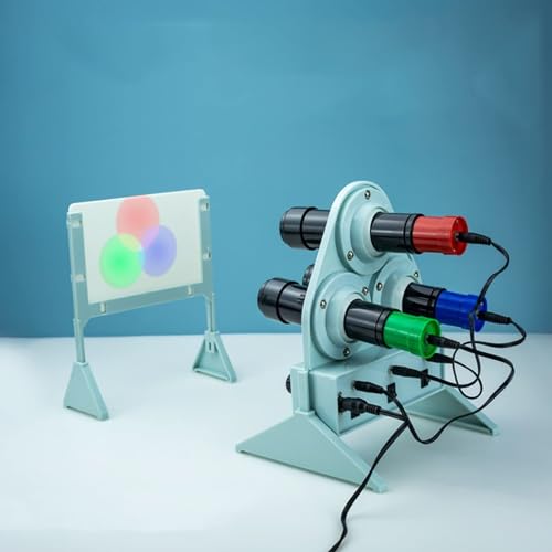 Die DREI Grundfarben des Lichts Synthese Experimentiergerät Demonstrator Rot Grün und Blau Lichtquelle Synthese Farbphysik Experimentelle Ausrüstung Lichts DREI Grundfarben Synthese von DLAZUM