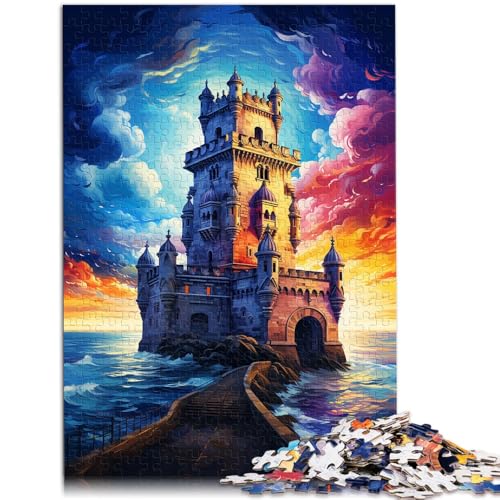 1000-teiliges Puzzle Erwachsene Belem-Turm Lernspiel Herausforderungsspielzeug 50 x 75 cm Geschenke Freunde und Familie geeignet Kinder und Jugendliche ab 14 Jahren von DLBHSG